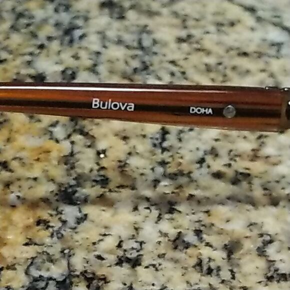 BULOVA “DOHA” Eyeglasses Frame Womens 53-17-135 Brown/Gunmetal Polished CS79 - Picture 10 of 11